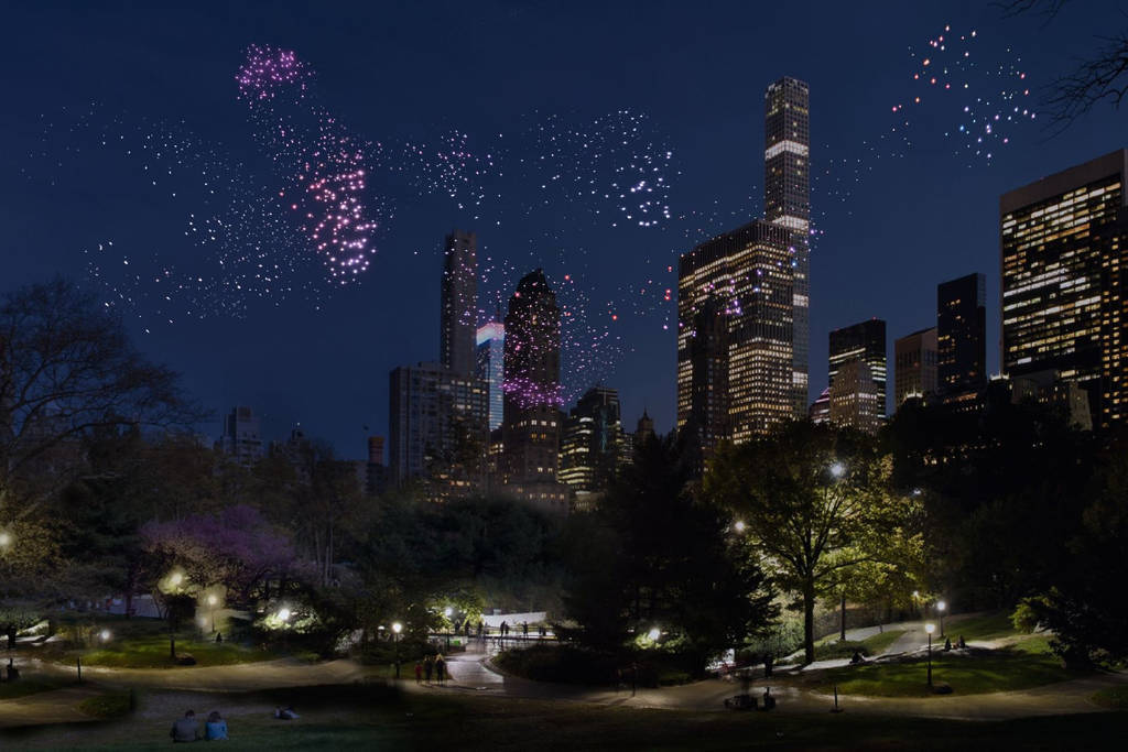 2023 drone light show in Central Park. Photo: DRIFT 